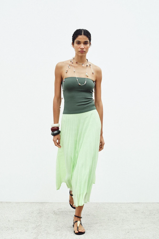PLEATED MIDI SKIRT