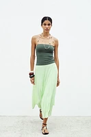 PLEATED MIDI SKIRT