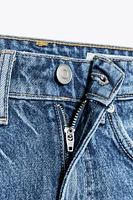 DENIM TRF RIPPED MINI SKIRT