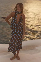 POLKA DOT ASYMMETRIC SKIRT