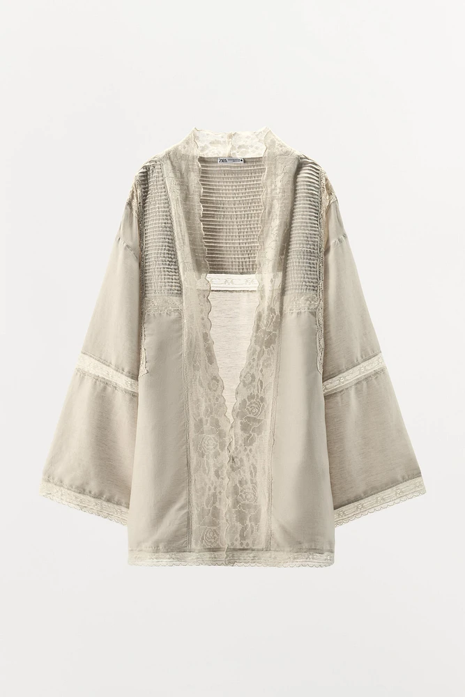 PEIGNOIR PLIS DENTELLE LIMITED EDITION