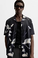 STRETCH FLORAL PRINT SHIRT