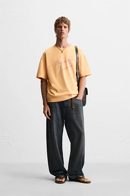 TEXTURED PRINTED T-SHIRT