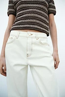 Z1975 SLIM HIGH-WAISTED JEANS WITH CONTRAST TOPSTITCHING