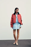 SHIRT DRESS WITH PLEATS