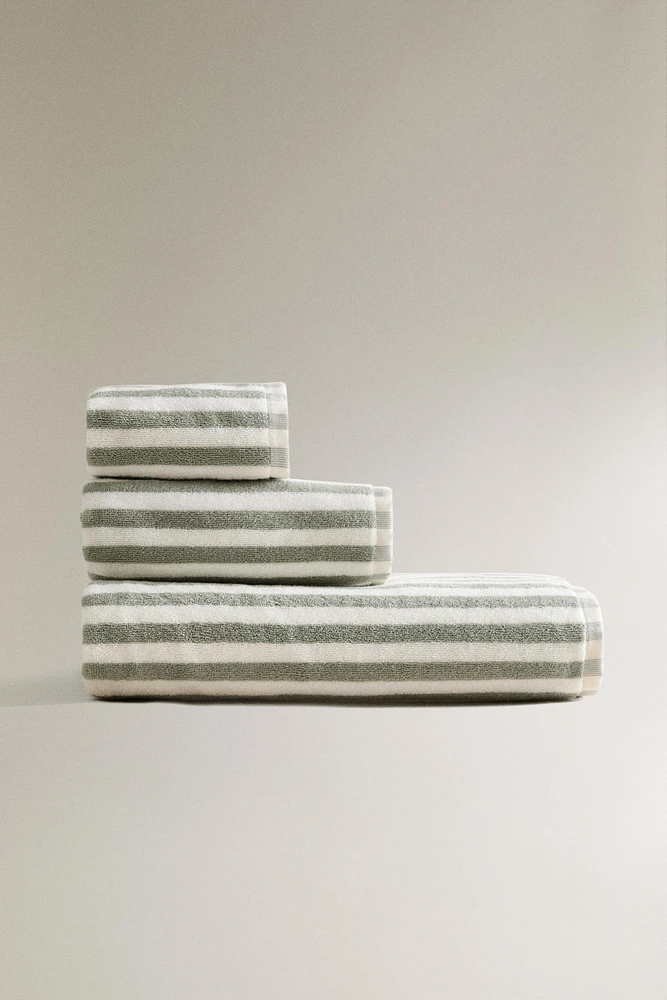 SERVIETTE DE BAIN RAYURES COLORÉES
