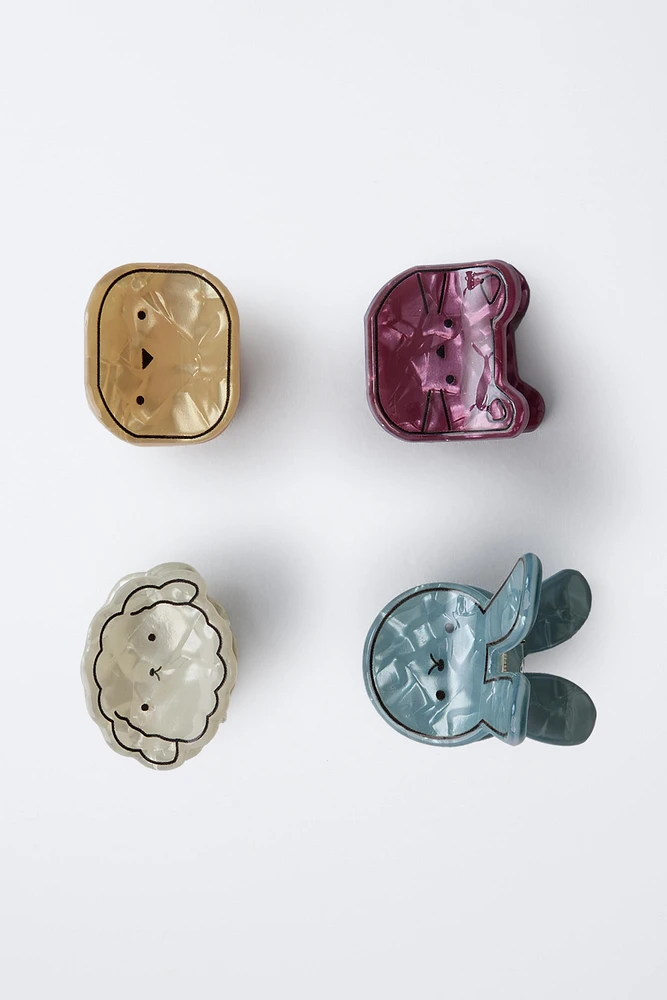 FOUR-PACK OF ANIMAL CLIPS
