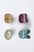 FOUR-PACK OF ANIMAL CLIPS