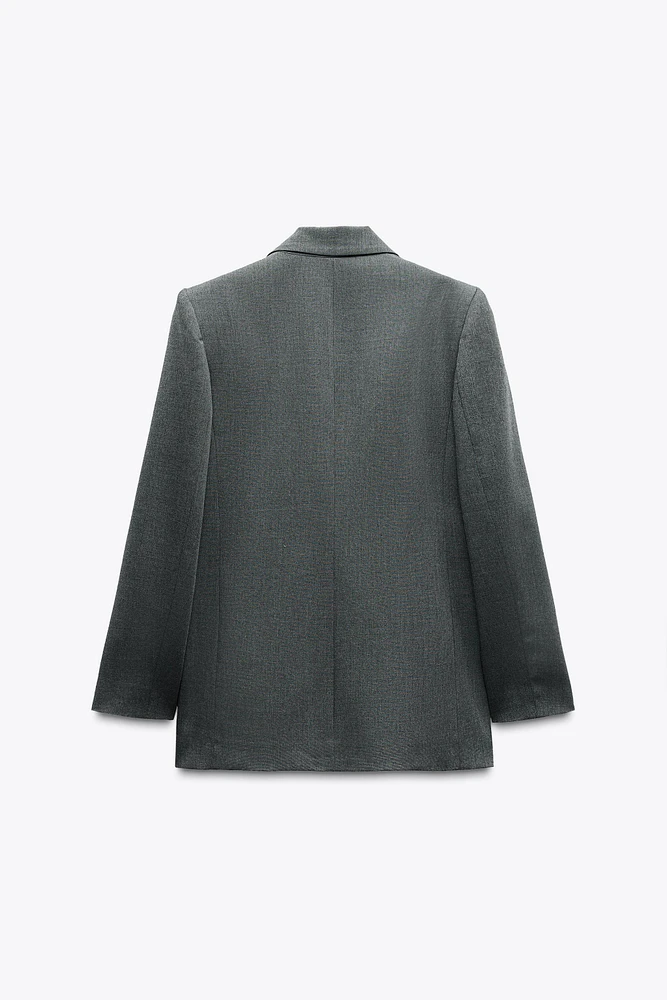 VESTE CROISÉE À ÉPAULETTES