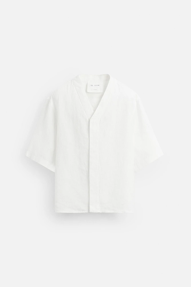 100% LINEN OVERSHIRT