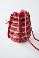 MINI RAFFIA EFFECT CROSSBODY BAG