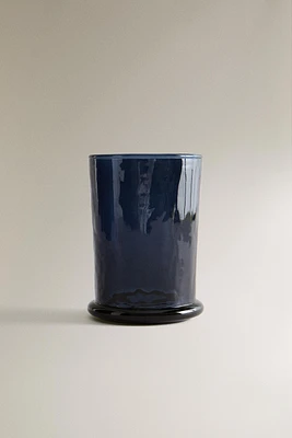 BLUE GLASS TOOTHBRUSH HOLDER