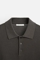 SILK COTTON KNIT POLO