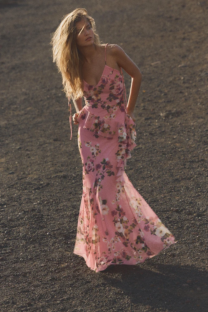 PRINTED TULLE CAMISOLE