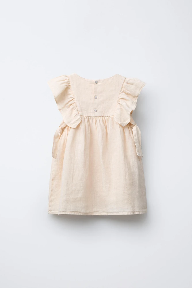 100% LINEN FLORAL DRESS