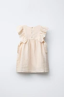 100% LINEN FLORAL DRESS