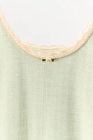 CONTRAST POINTELLE TOP