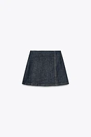 Z1975 MINI DENIM SKORT WITH SLIT