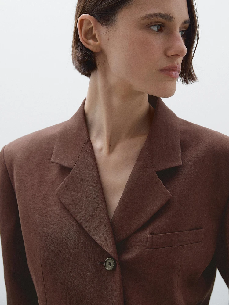 Blazer fluide lin