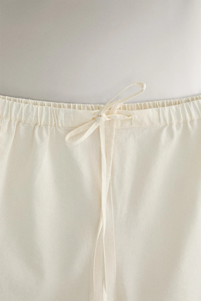 EMBROIDERED COTTON SHORTS
