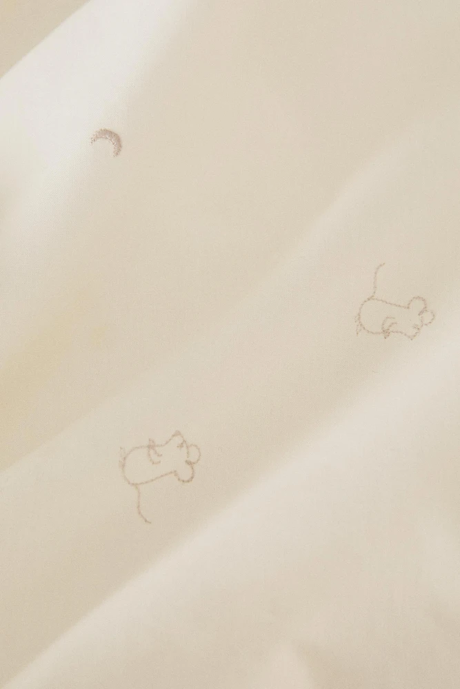 DRAP PLAT ENFANT BRODERIE PETITES SOURIS