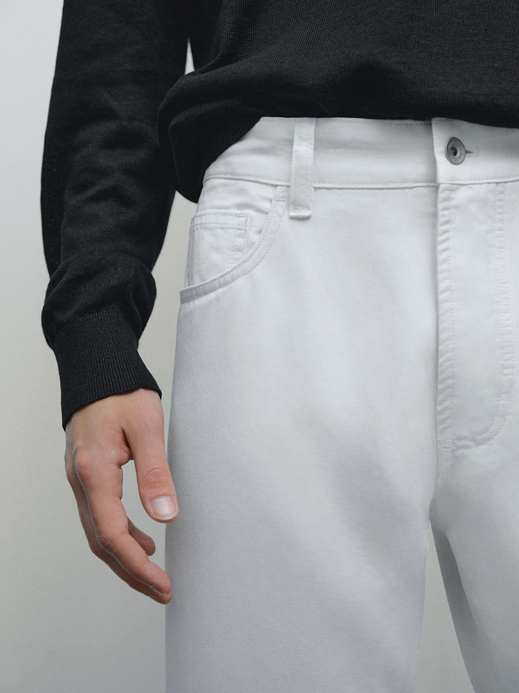 Pantalon tapered coton