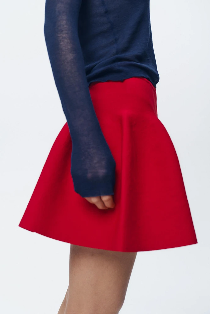 KNIT MINI SKIRT