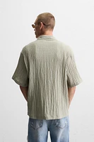 JACQUARD WRINKLE EFFECT SHIRT