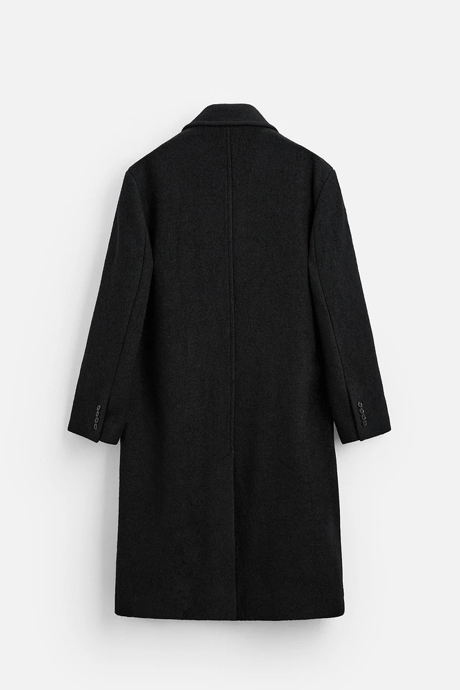 MANTEAU EN LAINE TEXTURE BOUCLÉE