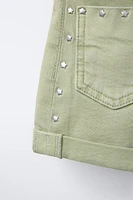 SHORT EN JEAN À CLOUS ÉTOILES