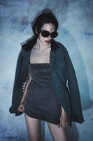 ROBE COURTE BRILLANTE KATE MOSS X ZARA