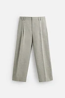 PANTALON DE COSTUME STRUCTURÉ AVEC LIN