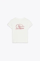 COTTON MODAL TEXT T-SHIRT
