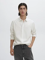 Regular fit striped cotton shirt