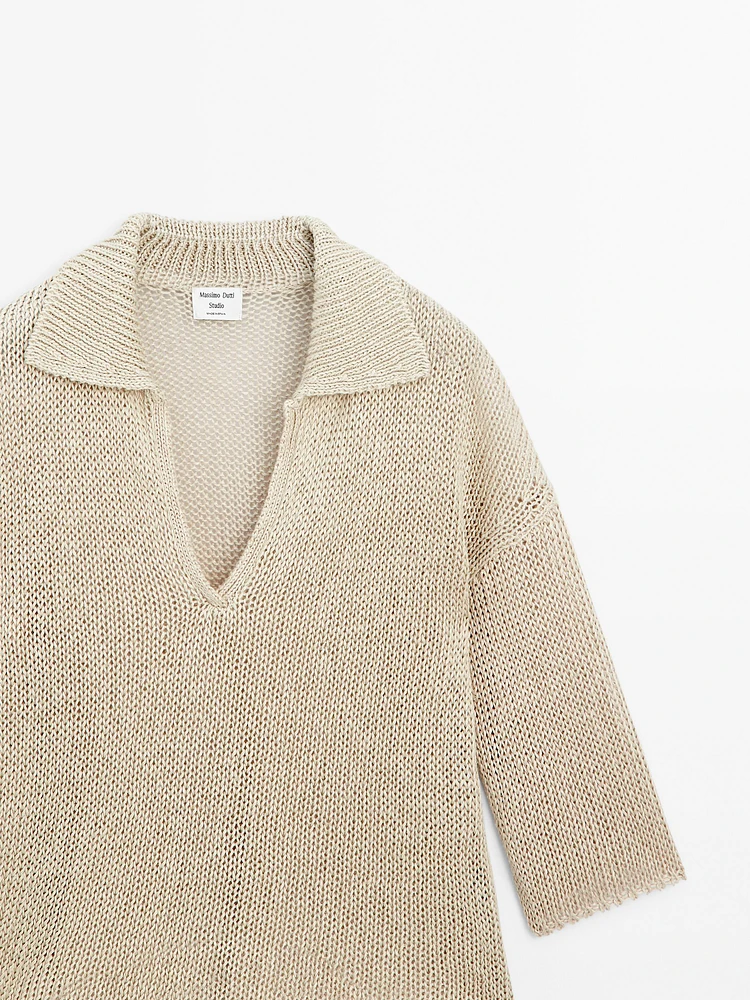 Pull polo à col ouvert - STUDIO