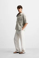 CONTRAST TEXTURE OVERSHIRT