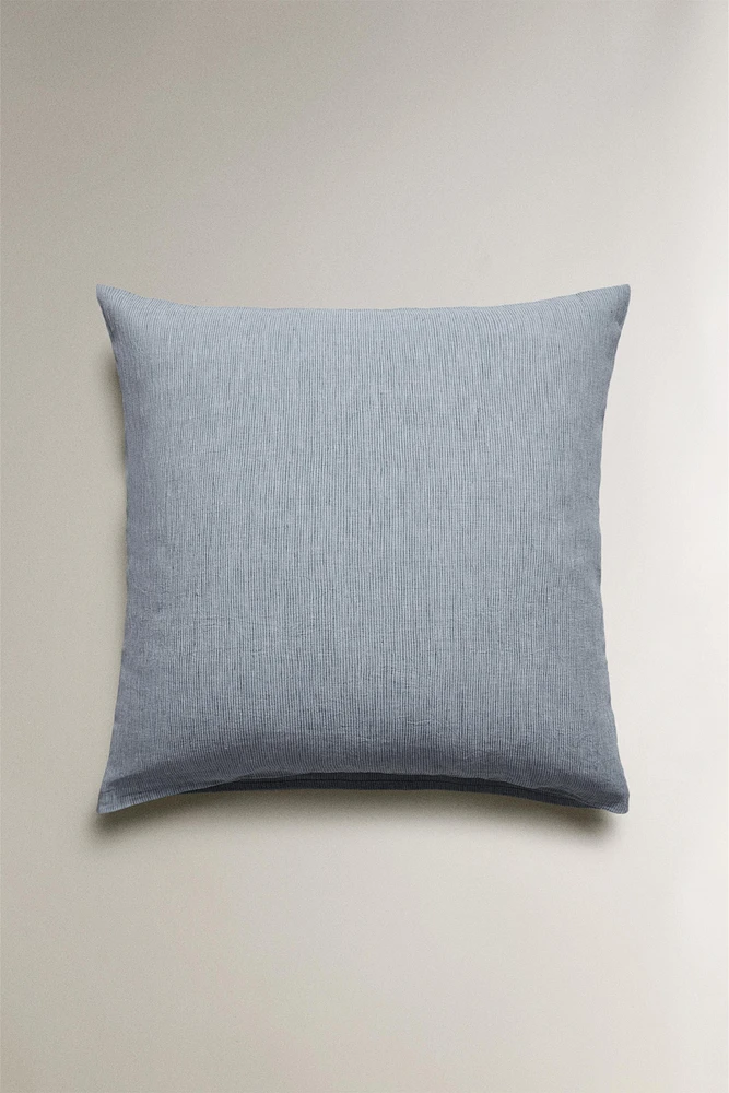 STRIPED COTTON LINEN PILLOWCASE