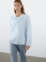Blouse manches longues détail col