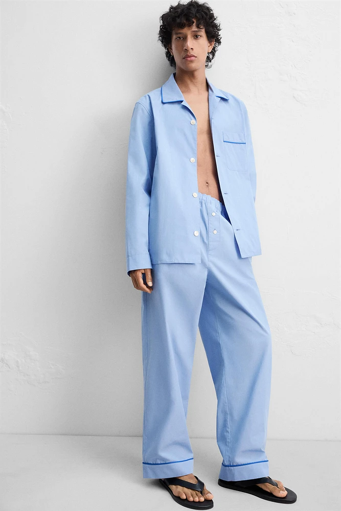CHEMISE DE PYJAMA CONTRASTÉE