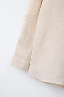 CHEMISE 100 % LIN À COL MAO