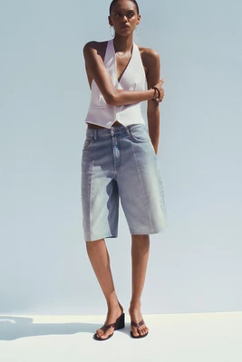 TOP GILET HALTER FOULARD IMPRIMÉ