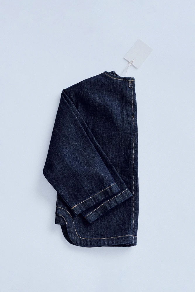 ZARA TIMELESS - CHEMISE EN JEAN AVEC SURPIQÛRES