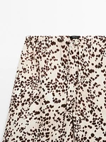 Pantalon droit imprimé animal