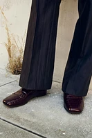 EMBOSSED LEATHER LOAFERS