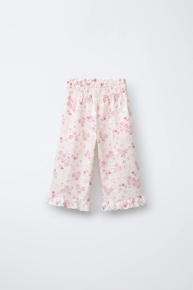 FLORAL PRINT SHIFFLY PANTS