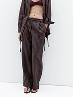 Pantalon à pinces et rayures tennis