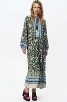 PRINTED MIDI DRESS
