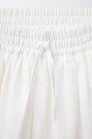 SCALLOPED LINEN SKORT