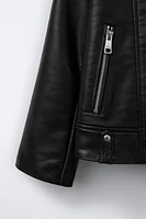 FAUX LEATHER JACKET