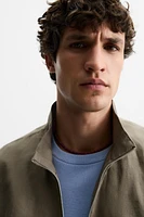 100% LINEN BOMBER JACKET